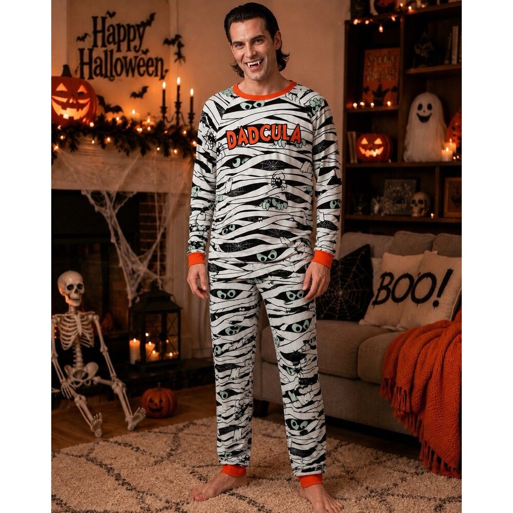 Celebrate Halloween Dadcula Mummy Pajama Set XL Funny Adult Sleepwear Costume PJ